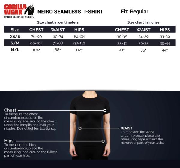 Gorilla Wear Neiro Seamless T-Shirt - Black - Medium/Large - T-Shirt at MySupplementShop by Gorilla Wear