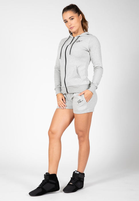 Gorilla Wear Pixley Zipped Hoodie - Grey - Hoodie at MySupplementShop by Gorilla Wear