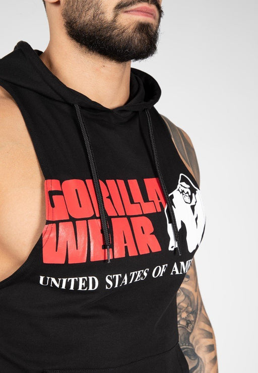 Gorilla Wear Rogers Hooded Tank Top - Black - XL - Tank Top at MySupplementShop by Gorilla Wear