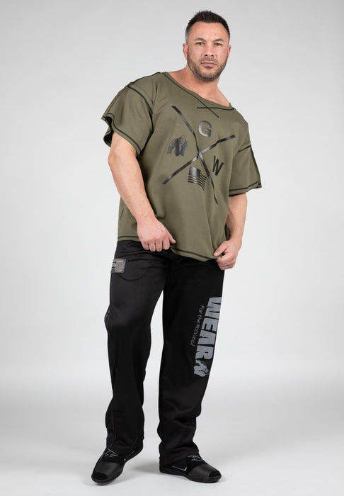 Gorilla Wear Sheldon Work Out Top - Army Green - Top at MySupplementShop by Gorilla Wear