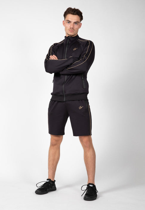 Gorilla Wear Wenden Track Shorts Black/Gold - Small - Track Shorts at MySupplementShop by Gorilla Wear