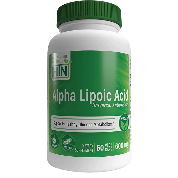 Health Thru Nutrition Alpha Lipoic Acid 600mg 60 Veggie Capsules