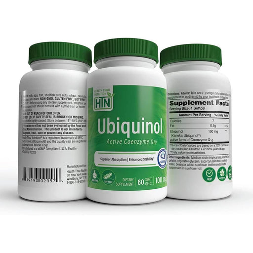 Health Thru Nutrition Ubiquinol 100mg 60 Softgels - Cellular Health at MySupplementShop by Health Thru Nutrition