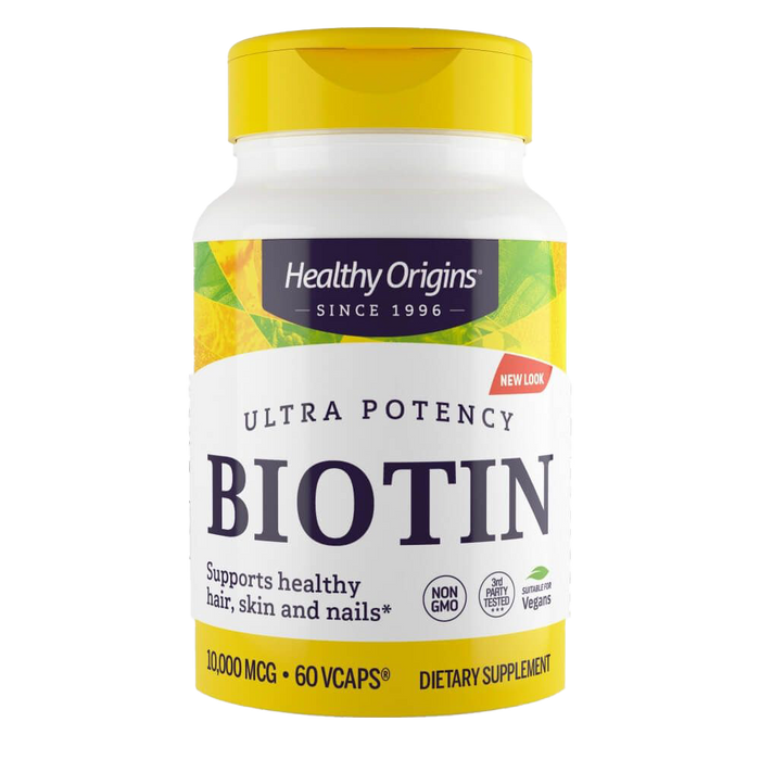 Healthy Origins Biotin 10,000mcg 60 Veggie Capsules