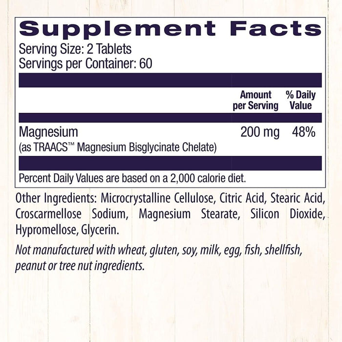 Healthy Origins Magnesium Bisglycinate Chelate 120 Tablets - Brain & Memory at MySupplementShop by Healthy Origins