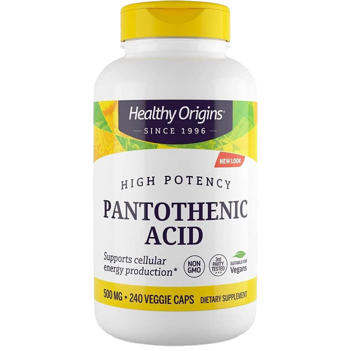 Healthy Origins Pantothenic Acid 500mg 240 Veggie Capsules