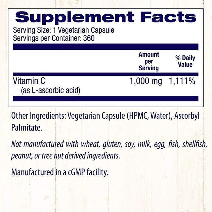 Healthy Origins Vitamin C 1000 mg 360 Capsules - Skin Care at MySupplementShop by Healthy Origins