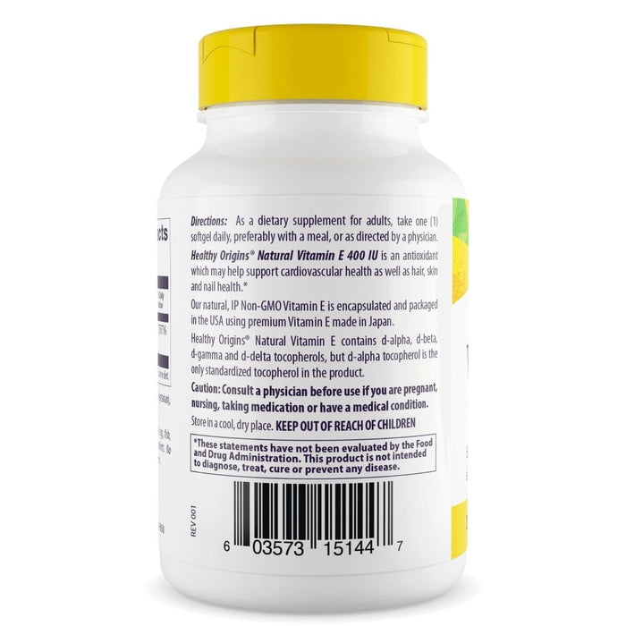 Healthy Origins Vitamin E 400iu 90 Softgels - Other Products at MySupplementShop by Healthy Origins