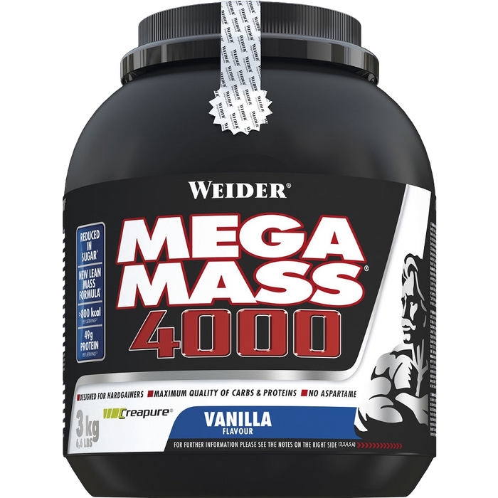 Weider Mega Mass 4000, Vanilla - 3000 grams