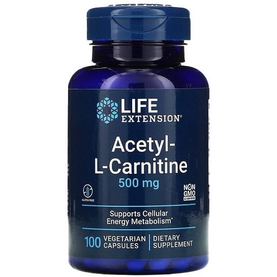 Life Extension Acetyl-L-Carnitine, 500mg - 100 vcaps