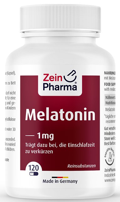 Zein Pharma Melatonin, 1mg 120 caps - Sports Supplements at MySupplementShop by Zein Pharma