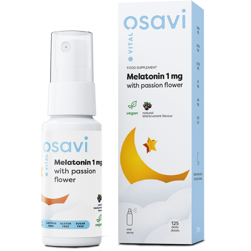 Osavi Melatonin with Passion Flower Oral Spray 1mg (Blackcurrant)  25 ml. - Sports Supplements at MySupplementShop by Osavi