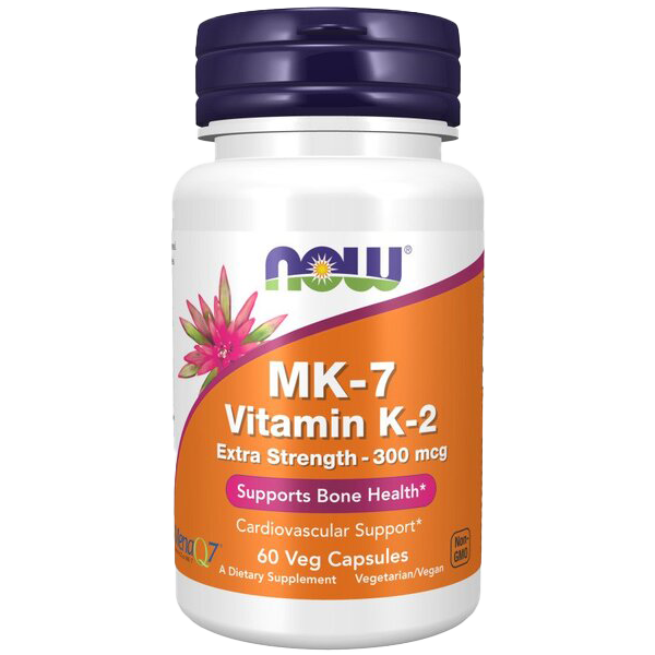 NOW Foods MK-7 Vitamin K-2, 300mcg Extra Strength - 60 vcaps