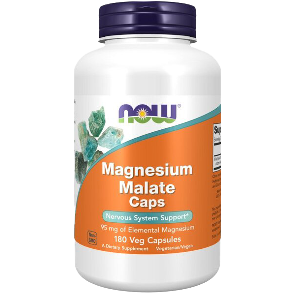 NOW Foods Magnesium Malate Caps - 180 vcaps