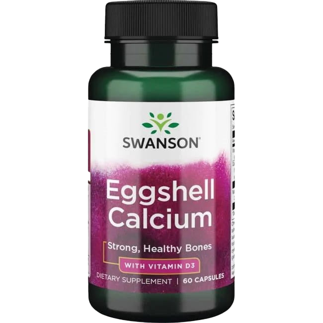 Swanson Eggshell Calcium with Vitamin D-3 - 60 caps