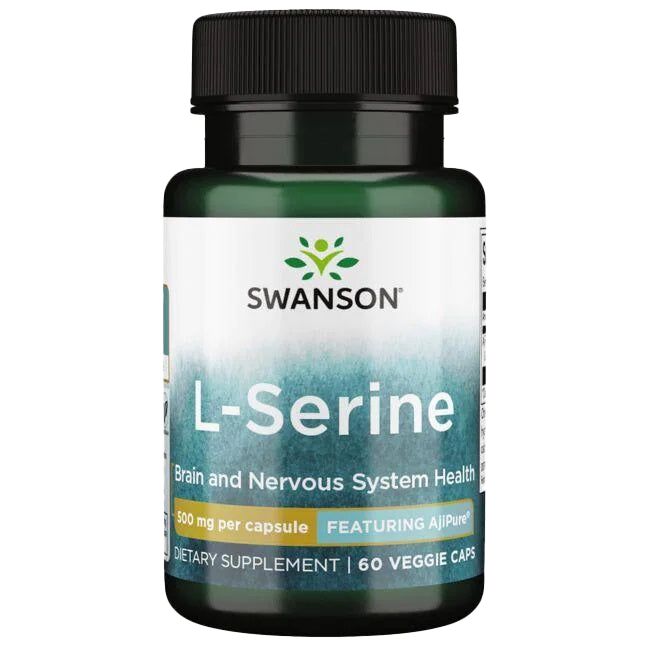 Swanson L-Serine, 500mg - 60 vcaps