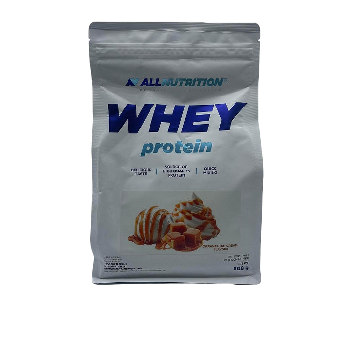 Allnutrition Whey Protein, Caramel Ice Cream - 908 grams