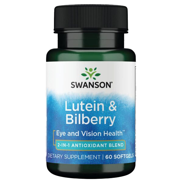 Swanson Lutein & Bilberry - 60 softgels: Eye Health, Berry & Carotenoid