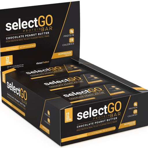 PEScience SelectGo Protein Bar, Chocolate Peanut Butter - 12 x 60g - Sports Supplements at MySupplementShop by PEScience