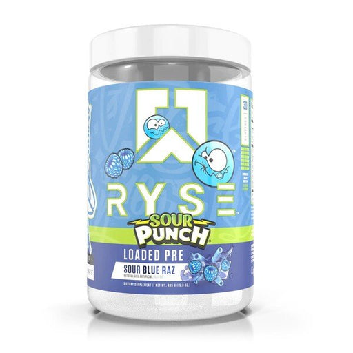 RYSE Loaded Pre, Sour Blue Raz - 435g - Sports Nutrition at MySupplementShop by RYSE