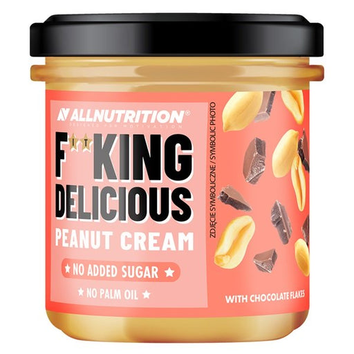 Allnutrition Fitking Delicious Peanut Cream, with Chocolate Flakes - 350g - Sports Nutrition at MySupplementShop by Allnutrition