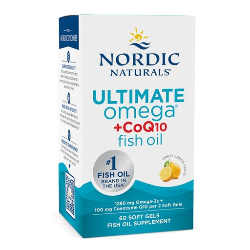 Nordic Naturals Ultimate Omega + CoQ10, 1280mg Lemon (EAN 768990891151) 60 softgels - Sports Supplements at MySupplementShop by Nordic Naturals