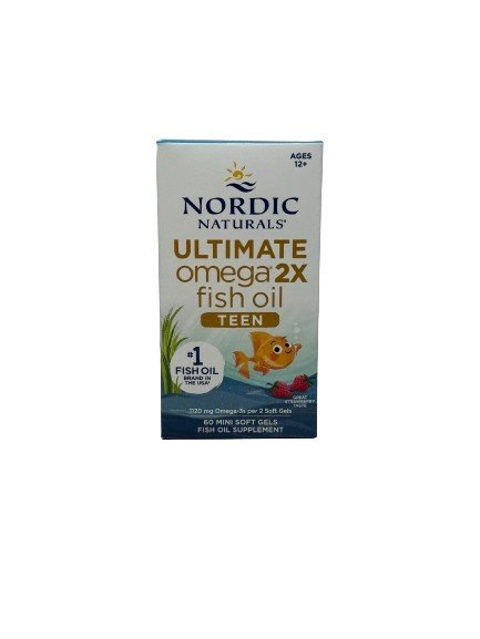 Nordic Naturals Ultimate Omega 2X Fish Oil TEEN, Strawberry (EAN 768990891212) - 60 mini softgels - Default Title - Sports Nutrition at MySupplementShop by Nordic Naturals