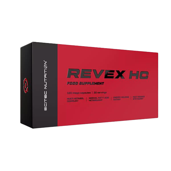 Scitec Nutrition Revex HC 120 Capsules – Advanced Fat Metabolism Support with 29 Active Ingredients