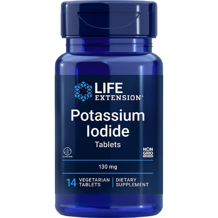 Life Extension Potassium Iodide Tablets 130 mg 14 Vegetarian Tablets