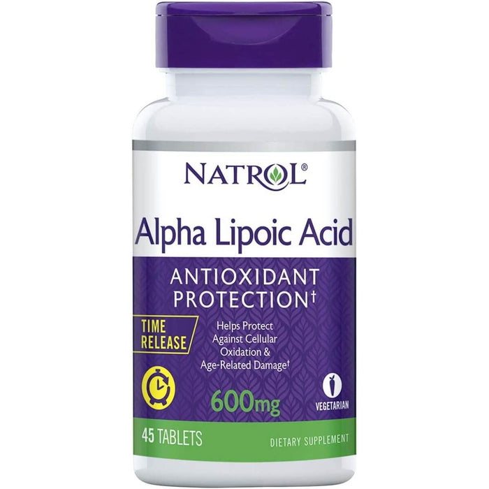 Natrol Alpha Lipoic Acid 600mg 45 Time Release Tablets - Health and Wellbeing at MySupplementShop by Natrol