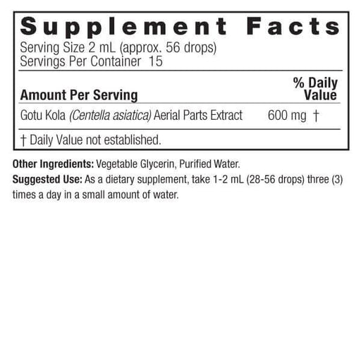 Nature's Answer Gotu Kola Extract 2,000mg 1 Oz (30ml) - Brain & Memory at MySupplementShop by Natures Answer Inc