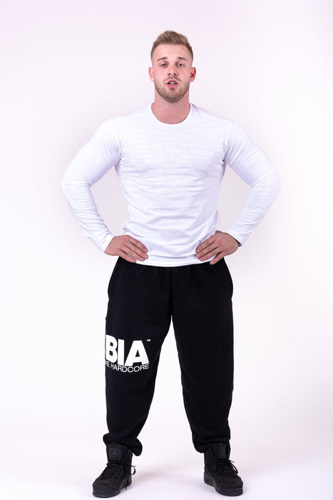 Nebbia 90s Classic Sweatpants 160 - Black - Sweatpants at MySupplementShop by Nebbia