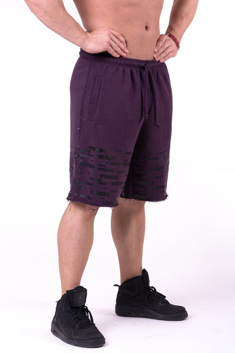 Nebbia Raw Hem Street Shorts 151 - Burgundy - Shorts at MySupplementShop by Nebbia