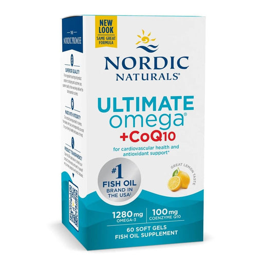 Nordic Naturals Ultimate Omega 1280mg + CoQ10 60 Softgels - Omegas, EFAs, CLA, Oils at MySupplementShop by Nordic Naturals