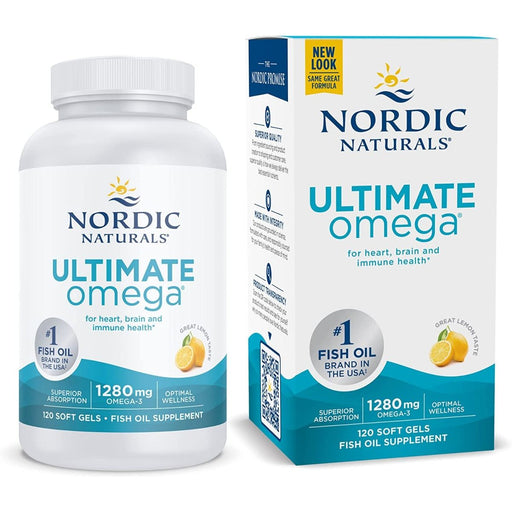 Nordic Naturals Ultimate Omega-3 1280mg 120 Softgels - Health and Wellbeing at MySupplementShop by Nordic Naturals