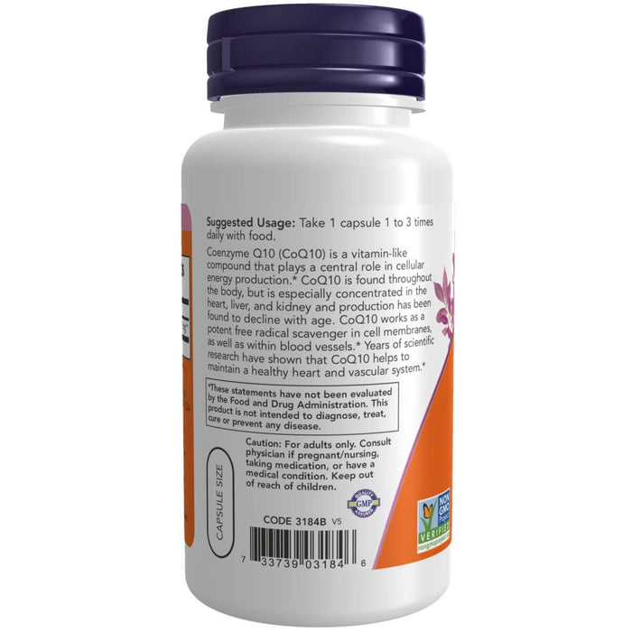 NOW Foods CoQ10 30 mg 60 Veg Capsules - Health and Wellbeing at MySupplementShop by NOW Foods