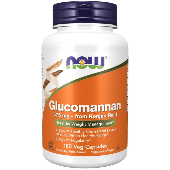 NOW Foods Glucomannan 575 mg 180 Veg Capsules - Slimming and Weight Management at MySupplementShop by NOW Foods