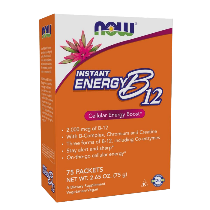 NOW Foods Instant Energy B-12 2,000 mcg 75 Packets (2.65oz)