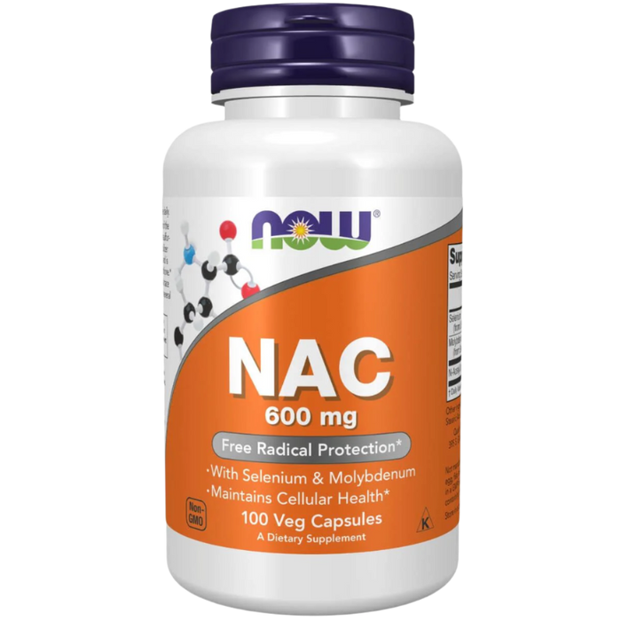 NOW Foods NAC-Acetyl Cysteine 600mg 100 Veggie Capsules