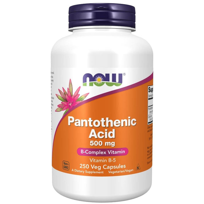 NOW Foods Pantothenic Acid (Vitamin B-5) 500 mg 250 Capsules - Vitamins & Minerals at MySupplementShop by NOW Foods