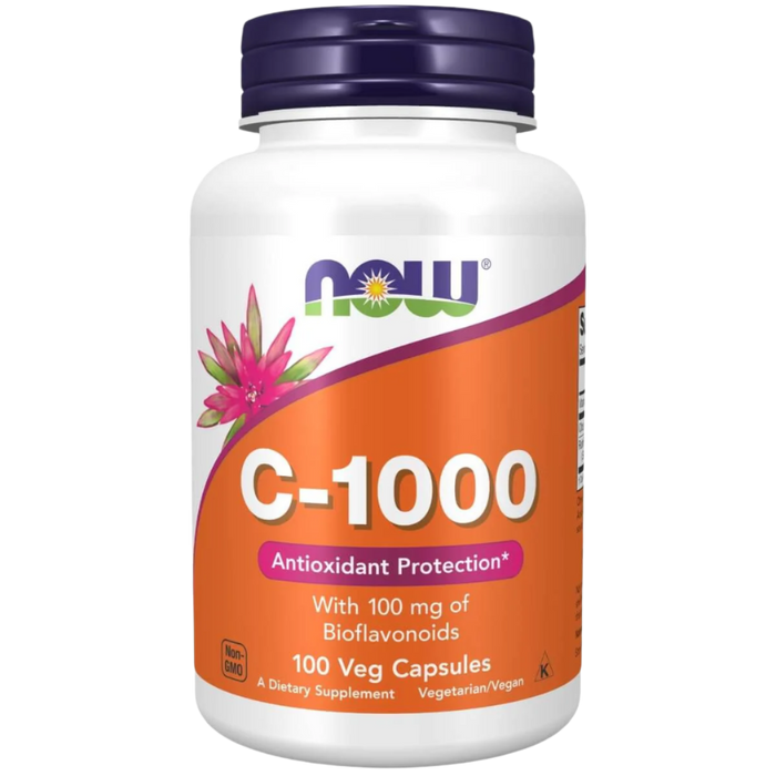 NOW Foods Vitamin C-1,000 with 100 mg of Bioflavonoids 100 Veg Capsules