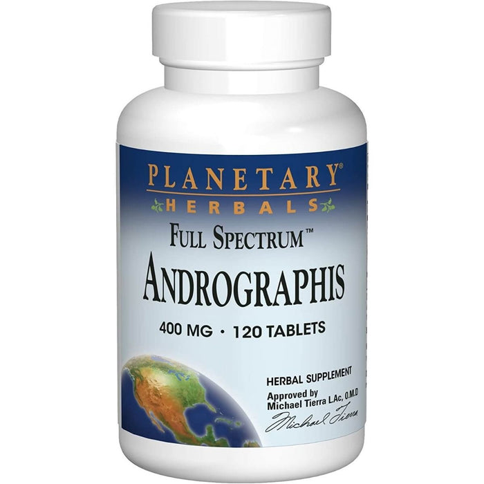 Planetary Herbals Full Spectrum Andrographis 400mg 120 Tablets - Digestive Health at MySupplementShop by Planetary Herbals