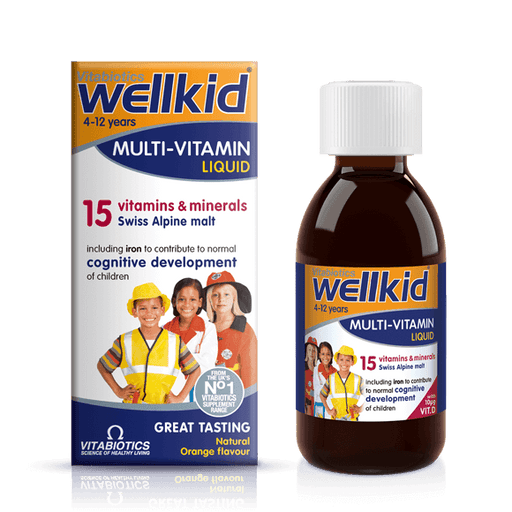 Vitabiotics WellKid Multi-Vitamin Liquid Natural Orange Flavour 4-12 Years 150ml - Children at MySupplementShop by Vitabiotics