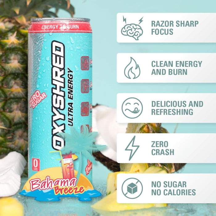 EHP Labs OxyShred Ultra Energy Drink RTD 12x355ml - Pre Workout at MySupplementShop by EHP Labs