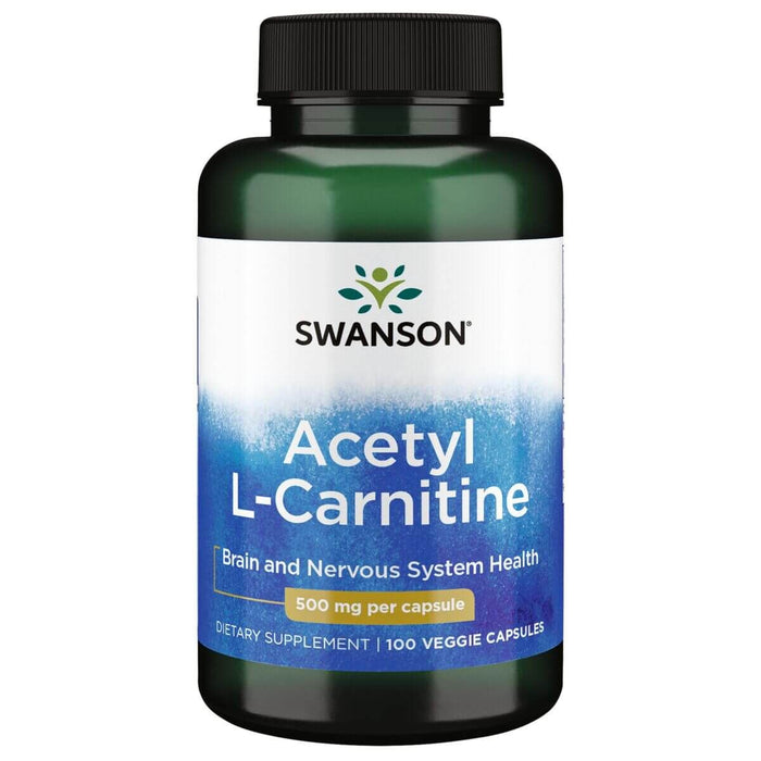 Swanson Acetyl L-Carnitine 500mg 100 Veg Capsules - Health and Wellbeing at MySupplementShop by Swanson