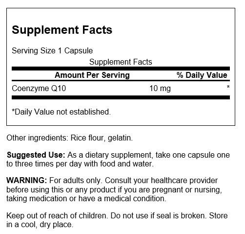 Swanson CoQ10 10 mg 100 Capsules - Cellular Health at MySupplementShop by Swanson