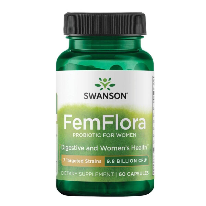 Swanson Femflora Probiotic for Women 9.8 Billion CFU 60 Capsules - Digestive Health at MySupplementShop by Swanson