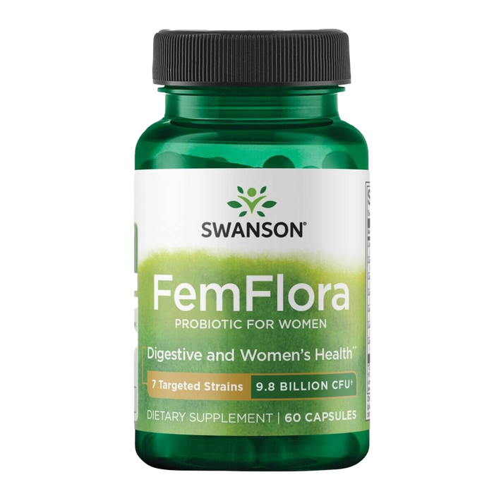 Swanson Femflora Probiotic for Women 9.8 Billion CFU 60 Capsules