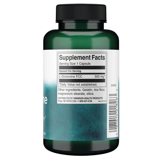 Swanson L-Glutamine 500mg 100 Capsules - L-Glutamine, Glutamine at MySupplementShop by Swanson