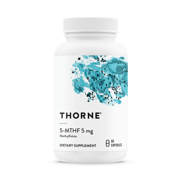 Thorne Research 5-MTHF 5mg (L-5-Methyltetrahydrofolate) 60 Capsules - Energy & Vitality at MySupplementShop by Thorne